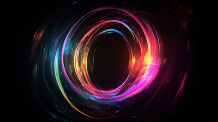 Obraz premium Abstract circle light motion effect background