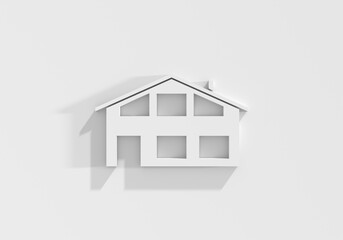 Suburban house. For web design and application interface. Real estate business illustration. 3D render