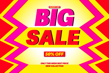 A poster for big sale shows a big sale