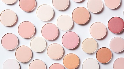 Fototapeta premium A row of makeup palettes with a variety of colors