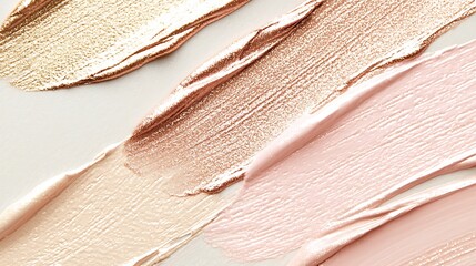 A row of makeup brushes with different colors and textures