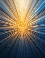 Obraz premium Abstract Radiating Lines Of Blue And Gold Hues