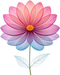 Elegant Cosmos flower icon clipart for creative projects and unique designs.