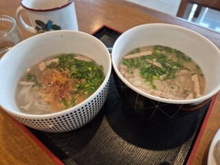 Traditional breakfast menu in Asia. Hot porridge and noodle soup menu.