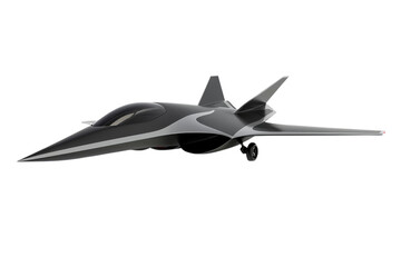 Futuristic Jet Fighter Isolated on Transparent Background
