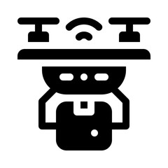 drone transport glyph icon