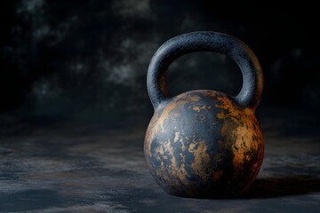 Fototapeta premium Kettlebells are accessed to increase strength, endurance and fitness such as lifting, jumping or deadlift exercises, increasing grip strength and burning up to 300 calories in one session.