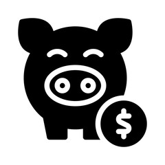 Piggy glyph icon