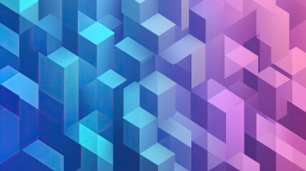 Fototapeta premium Abstract Colorful Geometric Shapes with 3D Effect and Gradient Background