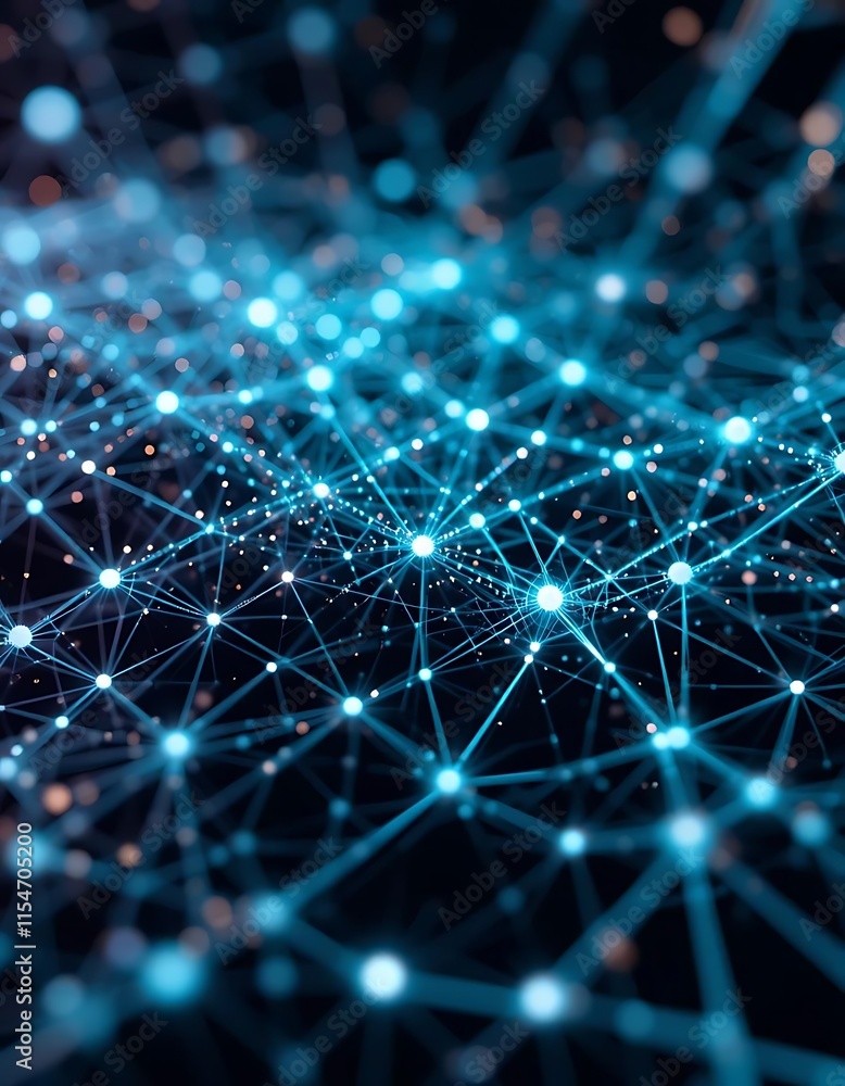 Aufkleber abstract network visualization showing interconnected nodes