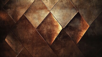 Illuminated Hexagonal Metal Background in Abstract Design