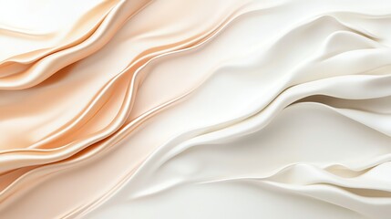 Obraz premium Soft, flowing fabric with a gentle gradient of peach and cream hues.
