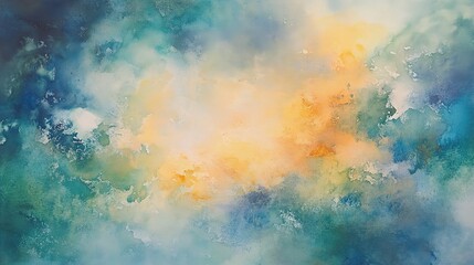 Obraz premium Colorful Abstract Watercolor Background Depicting a Vibrant Sun