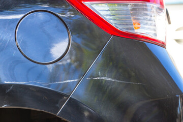 Scratches on the car body	 on the car body	