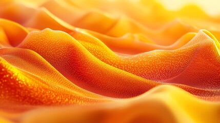 Obraz premium Vibrant abstract orange texture resembling undulating fabric waves.