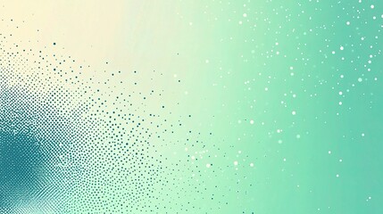 Obraz premium Abstract Green Gradient Banner with Halftone Dots Background Design