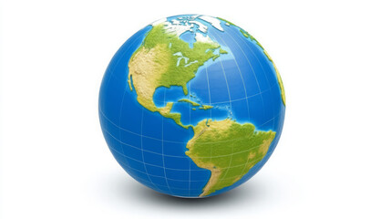 Egg-Shaped Globe Depicting the Americas: A 3D Representation of Our Planet