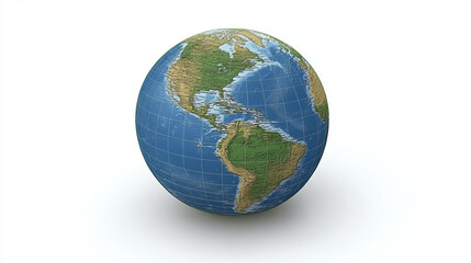 Fototapeta premium egg-shaped globe depicting the americas: a unique 3d representation of north and south america