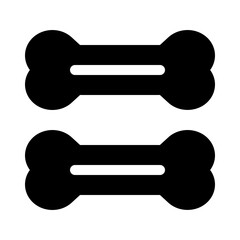dog bone glyph icon