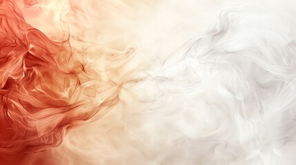 Abstract cloud of red and white smoke merging on textured gradient background.