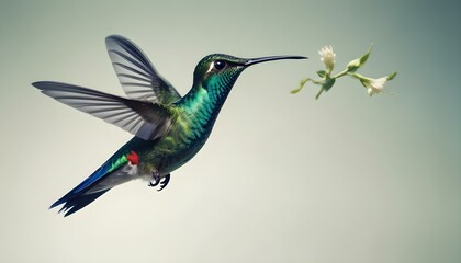 Fototapeta premium hummingbird and flower
