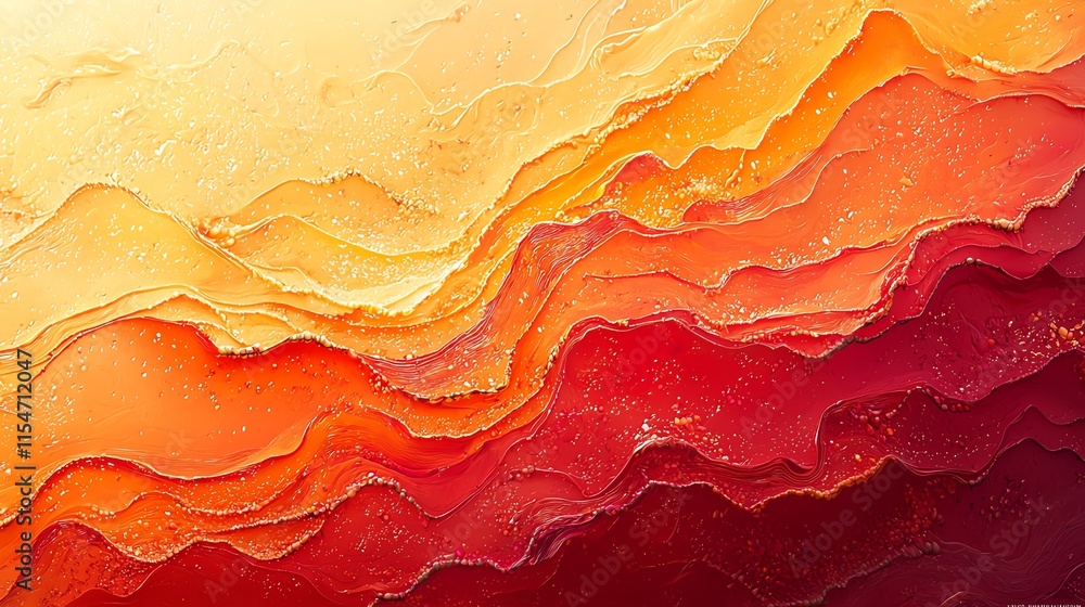 Poster abstract layered texture with warm, gradient color palette creating a vibrant, artistic effect.