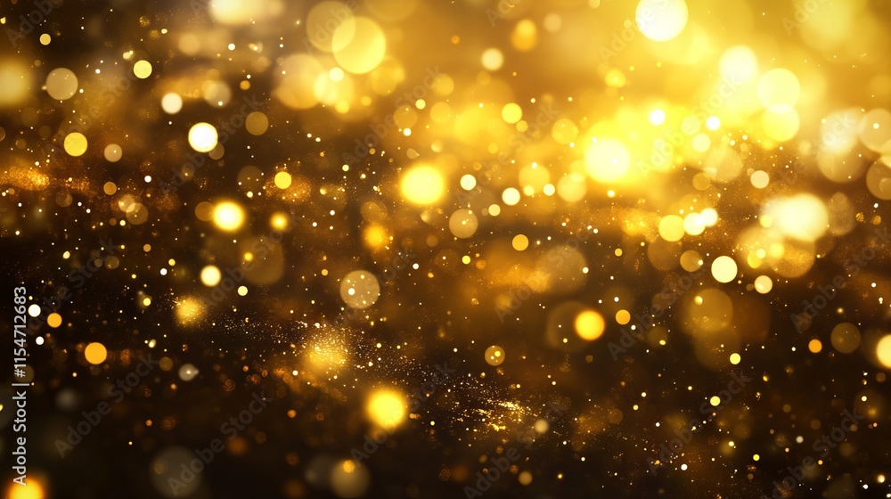 Poster elegant gold abstract background with bokeh effects and shimmering light, creating a luxurious and b