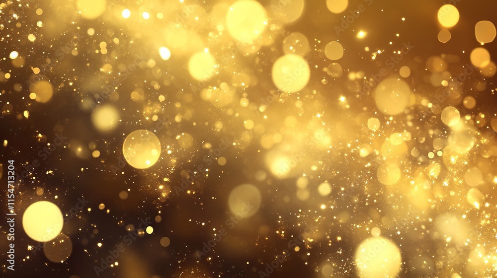 Poster elegant gold abstract background with bokeh effects and shimmering light, creating a luxurious and b