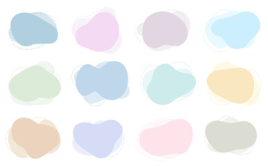 colorful shape set　有機的流体　流体シェイプセット　タイトルデザイン
