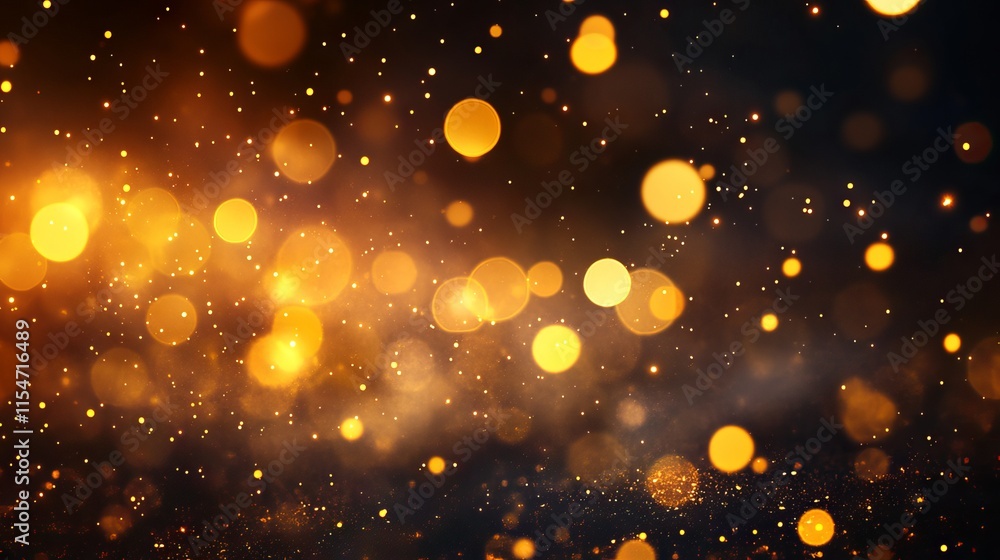 Poster abstract gold glitter and sparkle bokeh light background creating a dreamy and elegant atmosphere wi