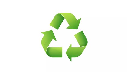 Obraz premium The recycling icon formed by leaves promotes green initiatives. Generated with AI