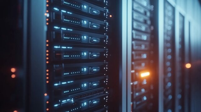 Digital Server Interface with Animated Lighting Effects