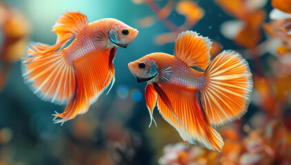 Fototapeta premium goldfish, aquarium, water, fish, tropical, bubbles, swimming, clear, colorful, underwater, pet, nature, aquatic, sea, exotic, coral, ocean, aquaticlife, marine, blue, plants, reef, small, tropicalfish