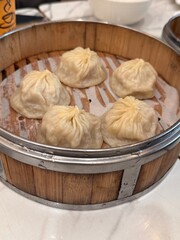 various dim sum menus on the table