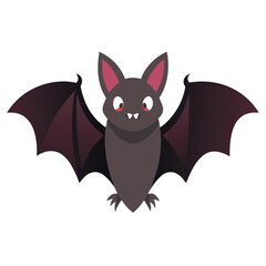 Obraz premium halloween vector illustration of bat in cartoon style