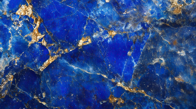 top view on flat surface of lapis lazuli mineral, texture background  
