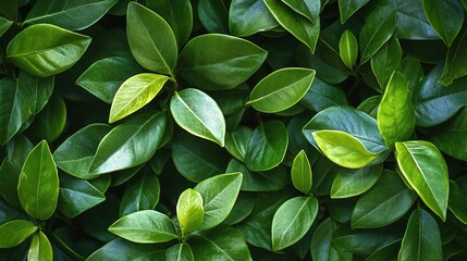 Fototapeta premium Vibrant Tropical Green Leaves Background for Nature Inspiration