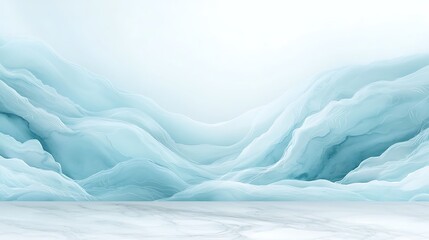 Obraz premium Serene Blue Abstract Landscape Background - Abstract art