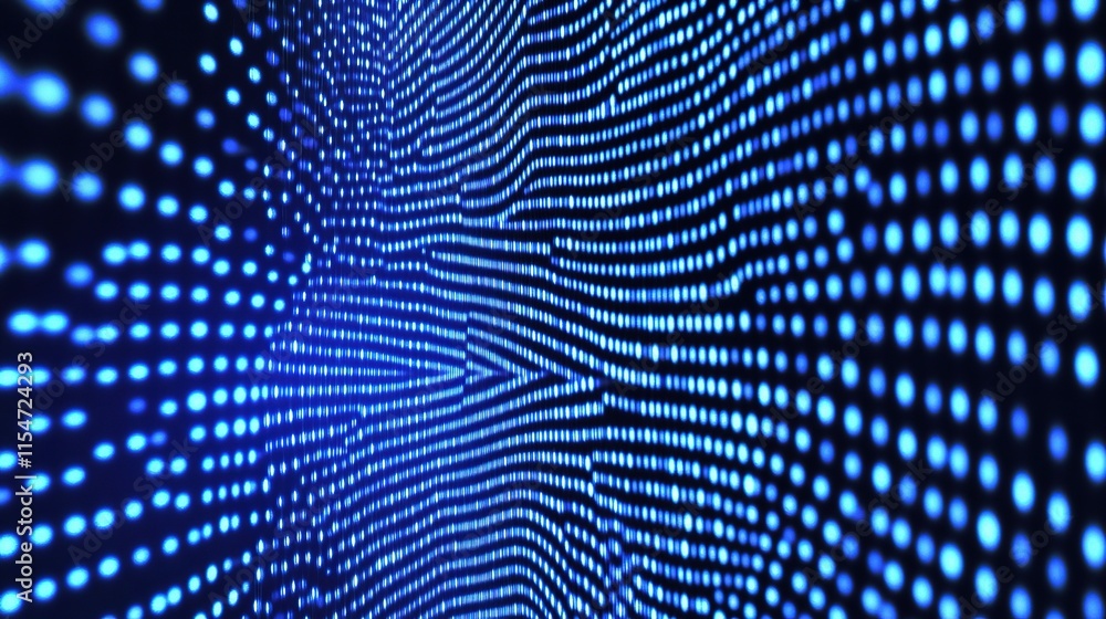 Poster abstract digital blue networked pattern with dots on background