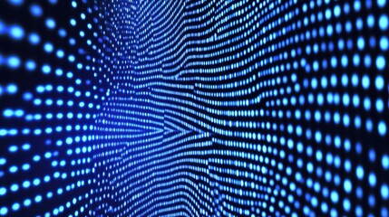Abstract Digital Blue Networked Pattern with Dots on Background