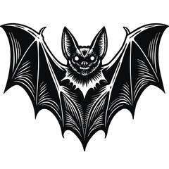 Obraz premium halloween vector illustration of bat in cartoon style