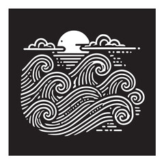 Waves svg vector design