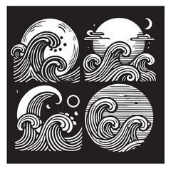 Waves svg vector design