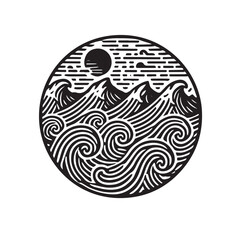 Waves svg vector design