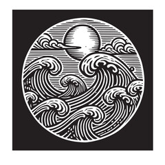 Waves svg vector design