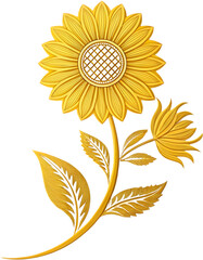 Bright Sunflower flower icon clipart for creative, decorative, and professional projects.