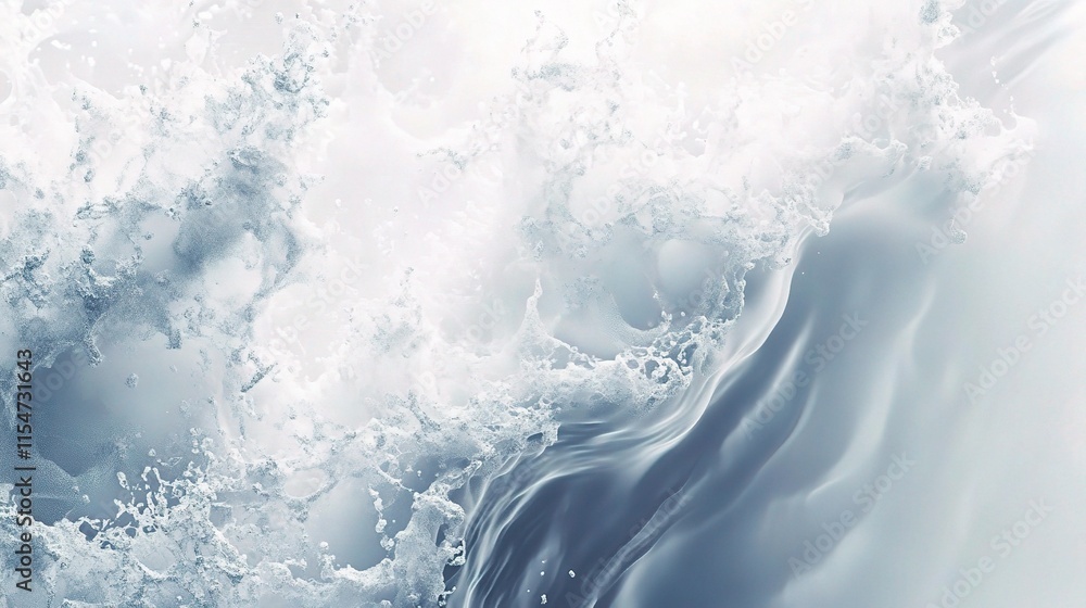 Poster soft abstract white waves with vertical stripes and subtle texture