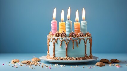 birthday cake with candle
