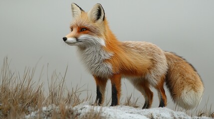 Obraz premium Majestic Red Fox in Winter Landscape Wildlife Photography