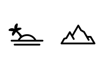 island and iceberg icon design